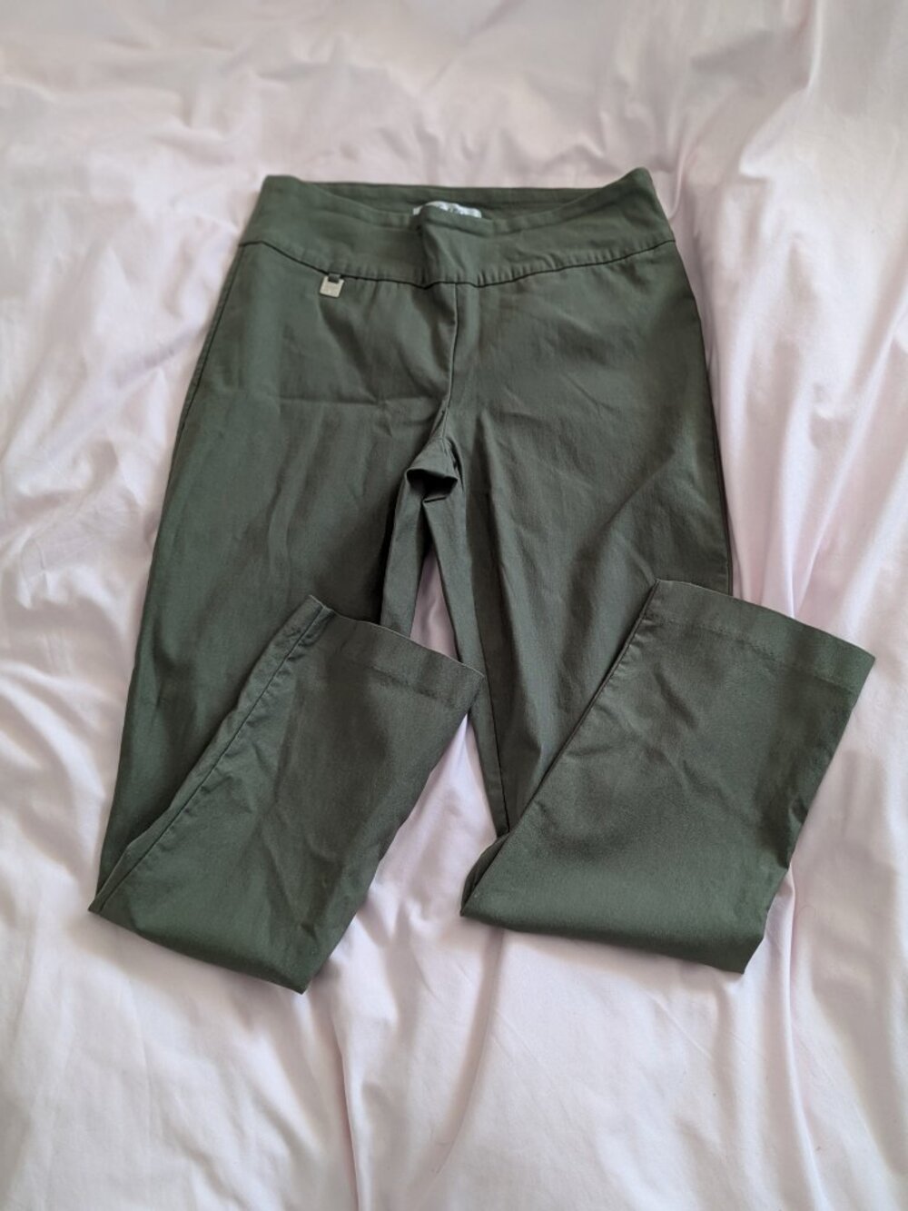 S.C. & CO. Olive Green Pull On Stretch Slim Trousers Size 6